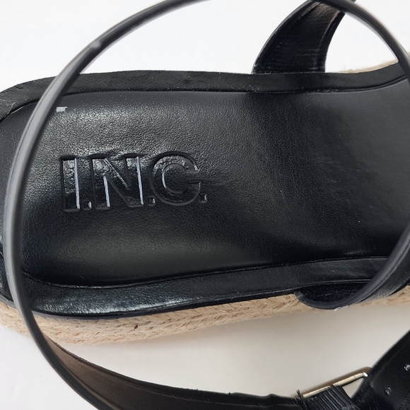 I.N.C. International Concepts Women's Black Espadrille Wedge Sandals Size 10 - Picture 8 of 8